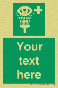 Custom Eye Wash Station Sign